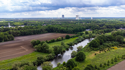 Lingen Emsland Ems Kanal Luftaufnahme 