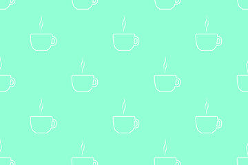 Seamless pattern on the theme of coffee.