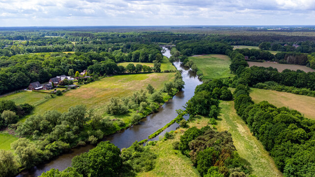 Lingen Emsland Ems Kanal Luftaufnahme 