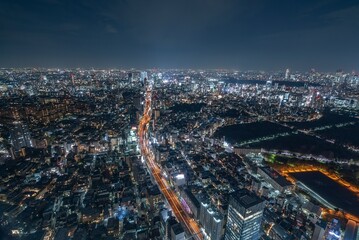 Fototapeta premium The streets of Tokyo Japan at Night