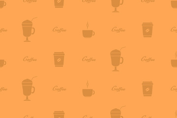 Seamless pattern on the theme of coffee.
