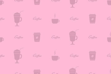 Seamless pattern on the theme of coffee.