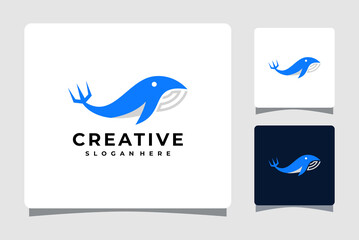 Blue Whale Logo Template Design Inspiration