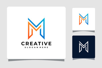 Letter M Line Logo Template Design Inspiration