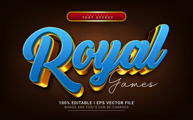 royal 3d style text effect