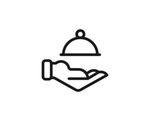 Constraction line icon on white background