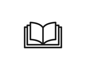 Single line icon of book. High quality vector illustration for design, web sites, internet shops, online books etc. Editable stroke in trendy flat style isolated on white background