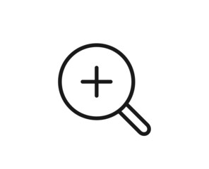 Fototapeta premium Search line icon on white background