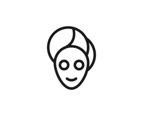 Beauty line icon on white background