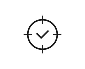 Target premium line icon. Simple high quality pictogram. Modern outline style icons. Stroke vector illustration on a white background.