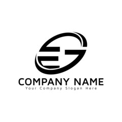 Modern EG letter logo template design. EG Letter Logo Design. Initial letters EG logo icon. Abstract letter EG E G minimal logo design template. E G letter design vector with black colors. eg logo