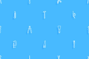 Seamless pattern on the theme of tools and repairs.