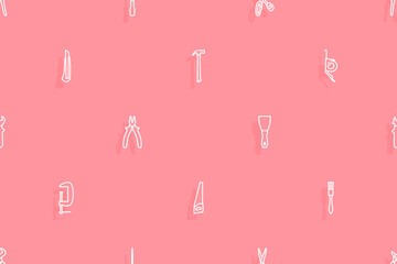 Seamless pattern on the theme of tools and repairs.