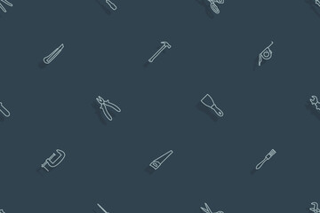Seamless pattern on the theme of tools and repairs.