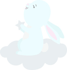 Cute Bunnies Clipart - ready to use composition