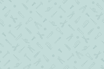 Seamless pattern on the theme of tools and repairs.