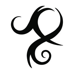 Leo zodiac sign on white background