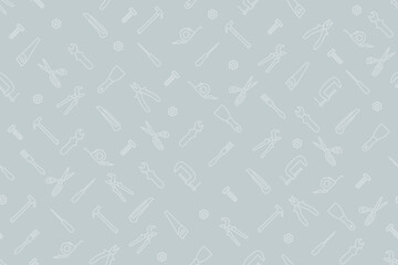Seamless pattern on the theme of tools and repairs.
