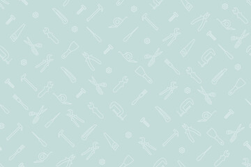 Seamless pattern on the theme of tools and repairs.