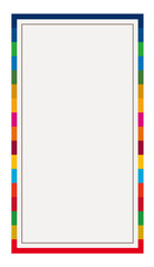 SDGsの17色を使用した縦長のタイトルフレーム（ベージュ）