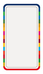 SDGsの17色を使用した縦長のタイトルフレーム（ベージュ）