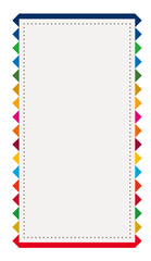 SDGsの17色を使用した縦長のタイトルフレーム（ベージュ）