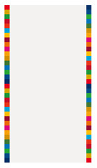 SDGsの17色を使用した縦長のタイトルフレーム（ベージュ）