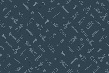 Seamless pattern on the theme of tools and repairs.