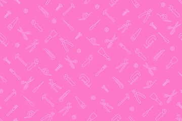 Seamless pattern on the theme of tools and repairs.