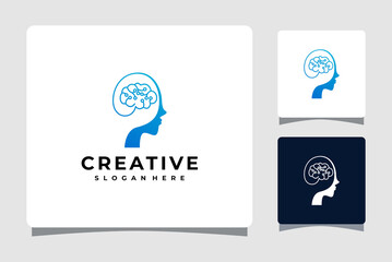 Head And Brain Technology Logo Template Design Inspiration