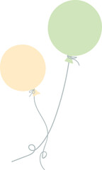 Balloons isolated Vector illustration on white background.