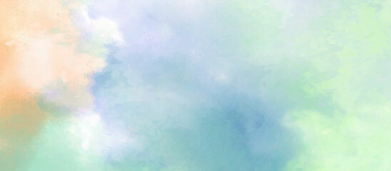 Light sky pink, purple shades and blue watercolor paper textured illustration for grunge design, vintage card, retro templates. Smooth pastel colors wet effect hand drawn canvas aquarelle background. 