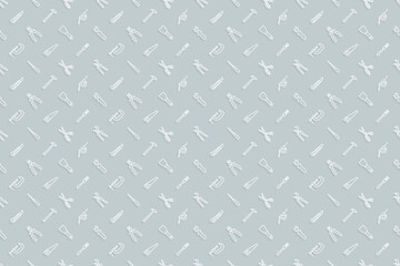 Seamless pattern on the theme of tools and repairs.