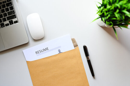 Application documents and resume used for applying for a job
