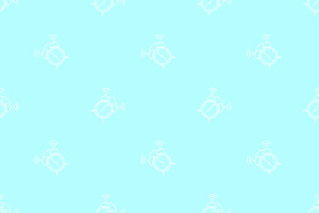 Seamless pattern from alarm clocks. Background on the theme of clocks, alarm clocks.