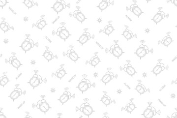 Seamless pattern from alarm clocks. Background on the theme of clocks, alarm clocks.