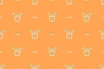 Seamless pattern from alarm clocks. Background on the theme of clocks, alarm clocks.