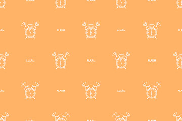 Seamless pattern from alarm clocks. Background on the theme of clocks, alarm clocks.