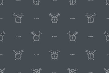 Seamless pattern from alarm clocks. Background on the theme of clocks, alarm clocks.