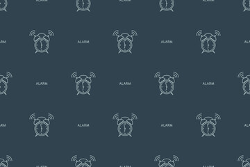 Seamless pattern from alarm clocks. Background on the theme of clocks, alarm clocks.