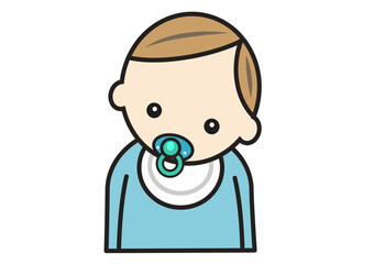 おしゃぶりをする赤ちゃん