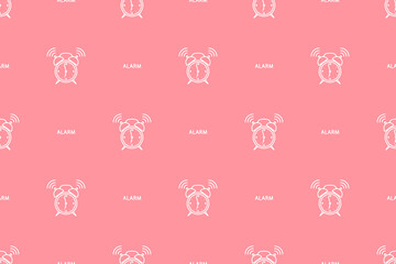 Seamless pattern from alarm clocks. Background on the theme of clocks, alarm clocks.