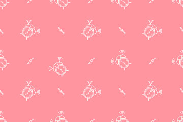 Seamless pattern from alarm clocks. Background on the theme of clocks, alarm clocks.