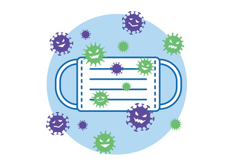 汚いマスクのイラスト