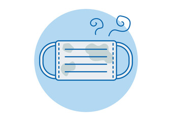 汚いマスクのイラスト