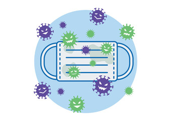 汚いマスクのイラスト