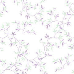 Obraz na płótnie Canvas seamless pattern of branches and leaves
