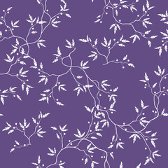 Fototapeta na wymiar seamless pattern of branches and leaves
