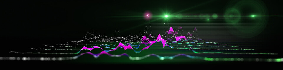 Abstract technology grid  background with connecting dots and lines. Visual presentation of analytics data algorithms.