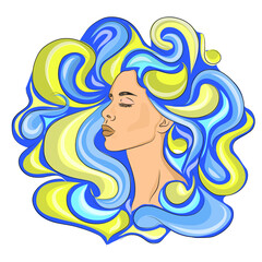 girl with a color hair